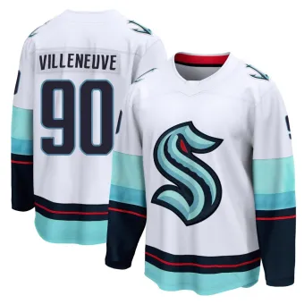 Youth Nathan Villeneuve Seattle Kraken Away Jersey - White Breakaway