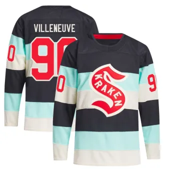 Youth Nathan Villeneuve Seattle Kraken Deep Sea 2024 Winter Classic Primegreen Jersey - Blue Authentic
