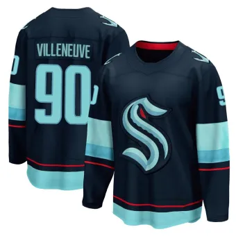 Youth Nathan Villeneuve Seattle Kraken Home Jersey - Navy Breakaway