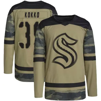 Youth Nikke Kokko Seattle Kraken Military Appreciation Practice Jersey - Camo Authentic